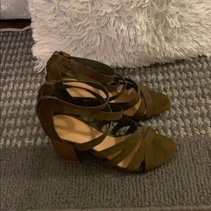 Olive green heels